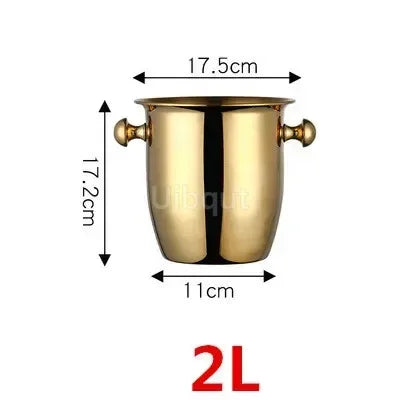 Gold & Silver Stainless Steel Ice Bucket Collection – 28 Variants for Wine, Champagne & More