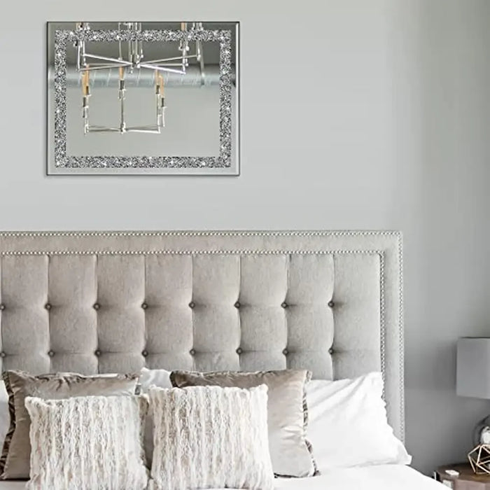 Crystal Inlay Accent Wall Mirror – 16"x20"