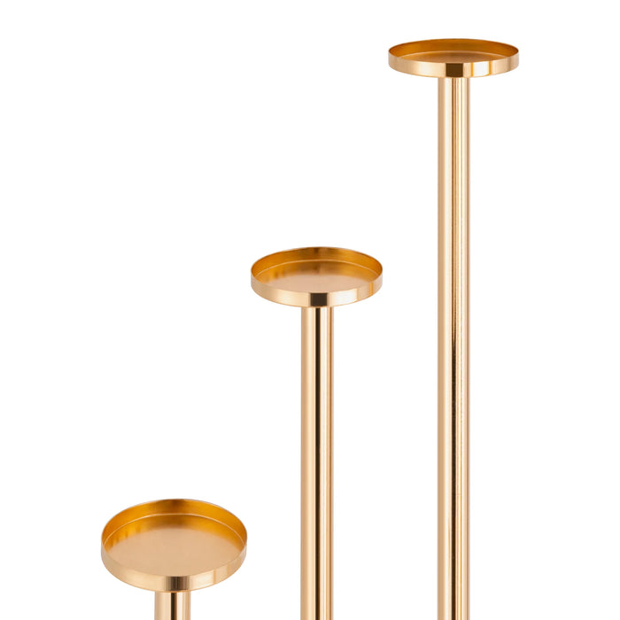 9-Arm Gold Metal Candle Set Holder