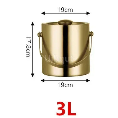 Gold & Silver Stainless Steel Ice Bucket Collection – 28 Variants for Wine, Champagne & More