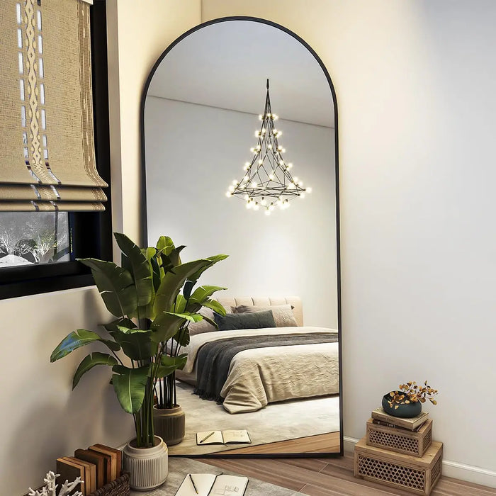 71"x26" Full Length Arched Body Mirror — Available in Black or Gold