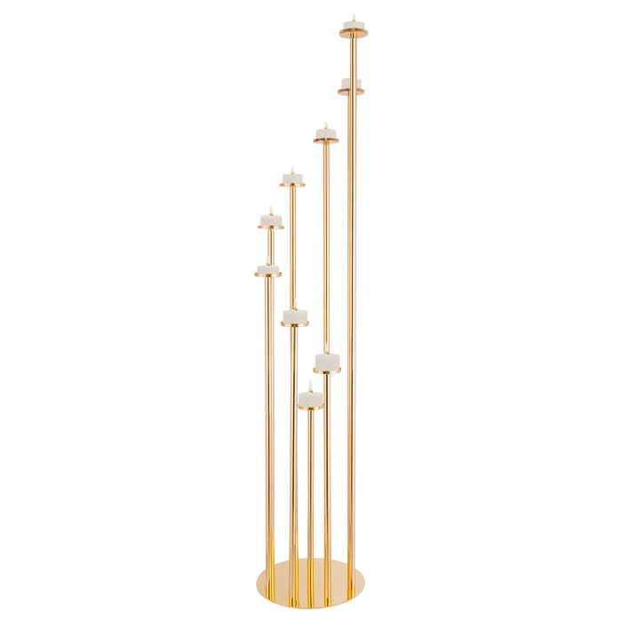9-Arm Gold Metal Candle Set Holder