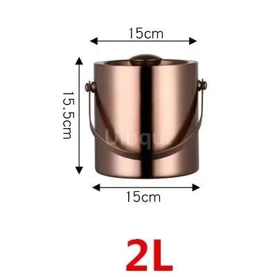 Gold & Silver Stainless Steel Ice Bucket Collection – 28 Variants for Wine, Champagne & More