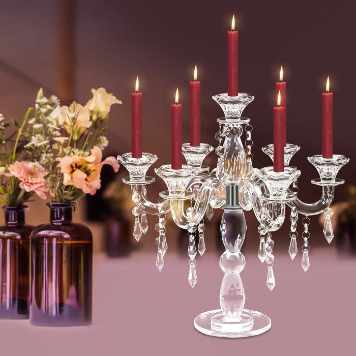 Elegant 7-Arm Crystal Candelabra