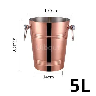 Gold & Silver Stainless Steel Ice Bucket Collection – 28 Variants for Wine, Champagne & More