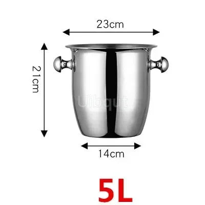 Gold & Silver Stainless Steel Ice Bucket Collection – 28 Variants for Wine, Champagne & More