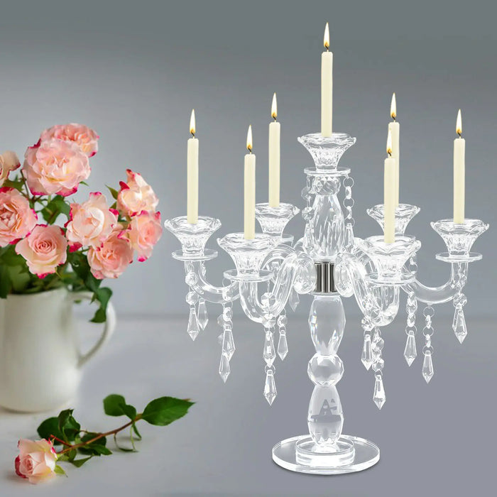 Elegant 7-Arm Crystal Candelabra
