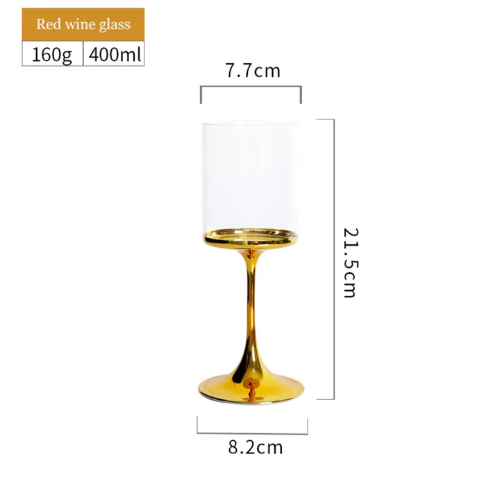 Gold-Plated Crystal Stemware – 2 Styles: Champagne or Wine