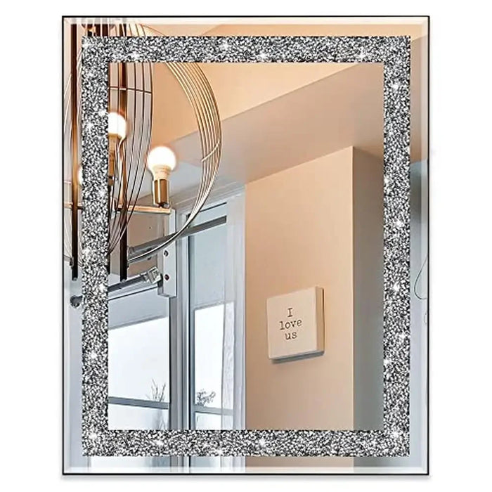 Crystal Inlay Accent Wall Mirror – 16"x20"