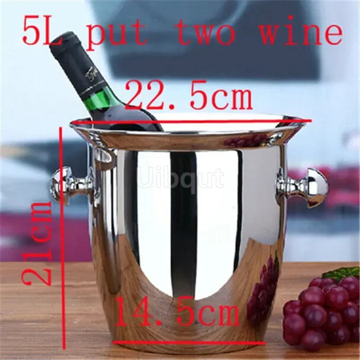 Gold & Silver Stainless Steel Ice Bucket Collection – 28 Variants for Wine, Champagne & More