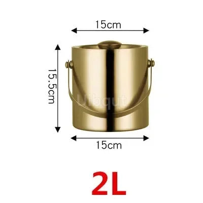 Gold & Silver Stainless Steel Ice Bucket Collection – 28 Variants for Wine, Champagne & More