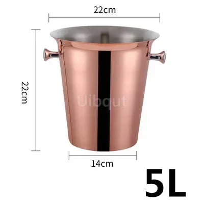 Gold & Silver Stainless Steel Ice Bucket Collection – 28 Variants for Wine, Champagne & More