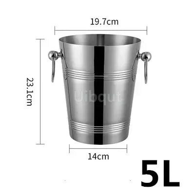 Gold & Silver Stainless Steel Ice Bucket Collection – 28 Variants for Wine, Champagne & More