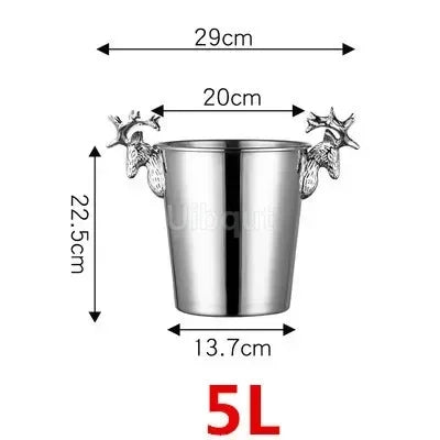 Gold & Silver Stainless Steel Ice Bucket Collection – 28 Variants for Wine, Champagne & More