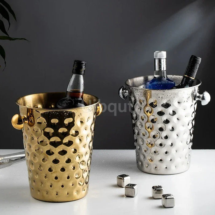 Stainless Steel Wine & Champagne Ice Bucket – 5L Capacity, Comes in Gold or Silver