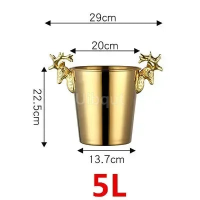 Gold & Silver Stainless Steel Ice Bucket Collection – 28 Variants for Wine, Champagne & More
