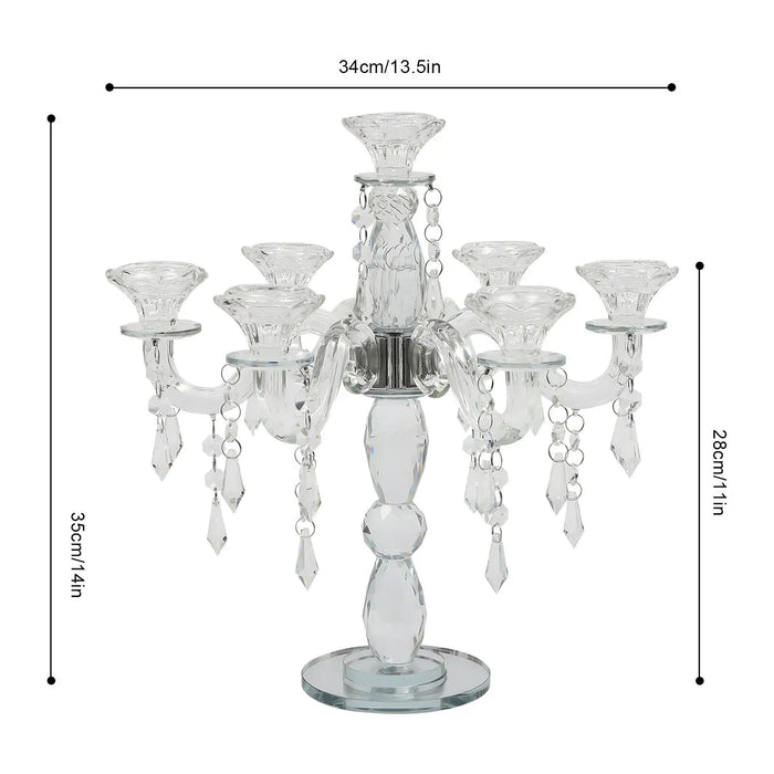 Elegant 7-Arm Crystal Candelabra