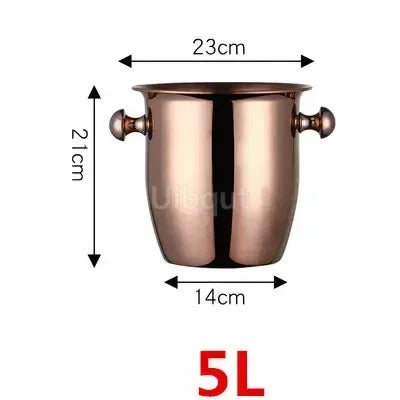 Gold & Silver Stainless Steel Ice Bucket Collection – 28 Variants for Wine, Champagne & More