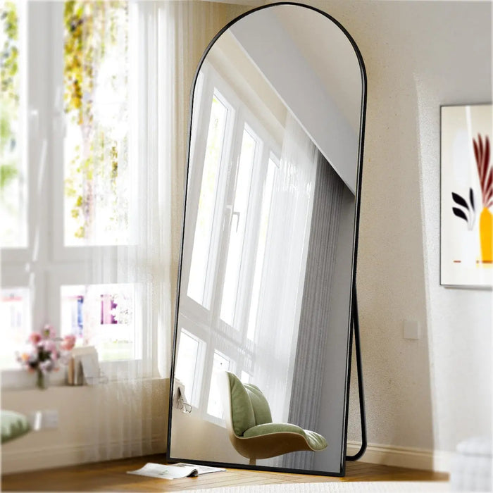 71"x26" Full Length Arched Body Mirror — Available in Black or Gold